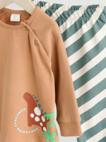 Свитшот и легинсы в комплекте для малышей Next B63-162, Белый, Песочный, Голубой