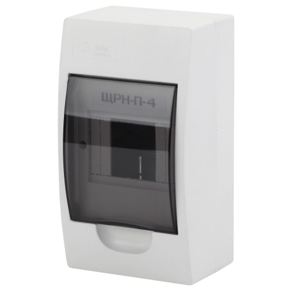 Корпус пластиковый навесной ЭРА SIMPLE ЩРН-П-04 IP41 прозрачная крышка белый | Корпуса пластиковые распределительные