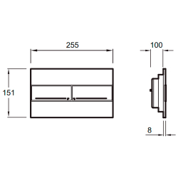 Смывная клавиша Jacob Delafon  E4316-00 белая