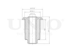 Сайлентблок передний переднего нижнего рычага UNIO RMP-20185