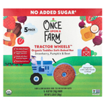 Once Upon A Farm, Органический батончик для малышей, Tractor Wheels ™, клубника, тыква и свекла, 5 батончиков, по 19 г (0,67 унции)