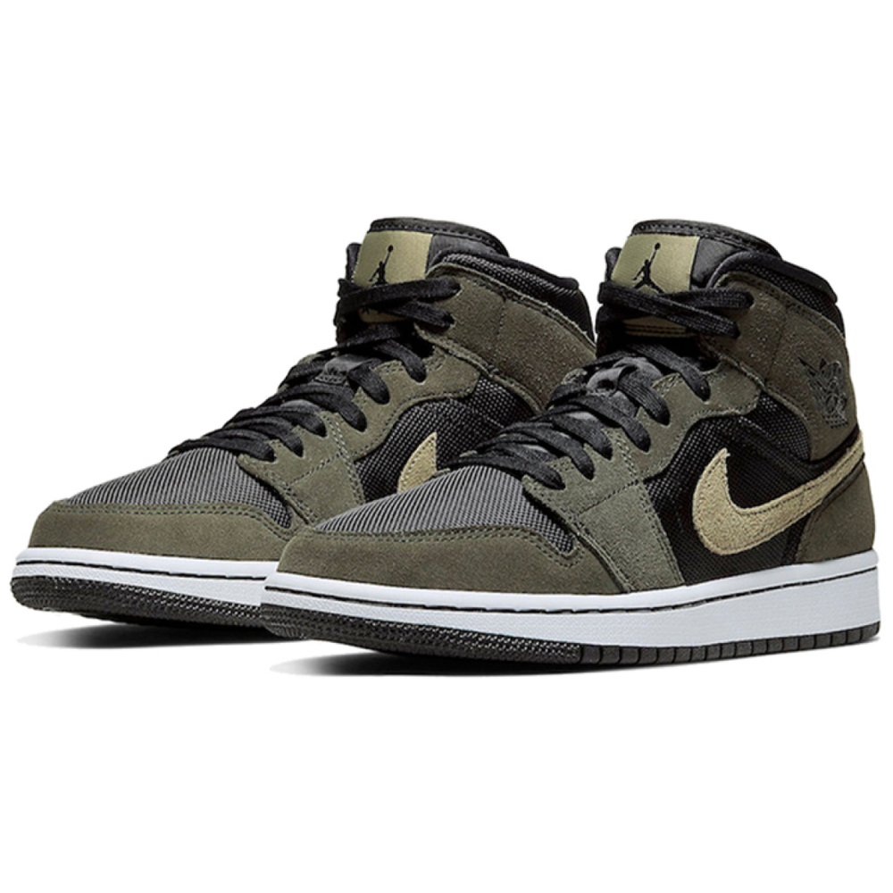 Кроссовки Jordan Air Jordan 1 Mid Olive Green, BQ6472-030