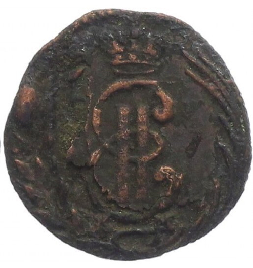 Полушка 1771 год. КМ. Сибирская монета. XF-