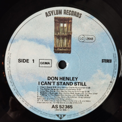 Винтажная виниловая пластинка LP Don Henley I Cant Stand Still (Germany 1982)