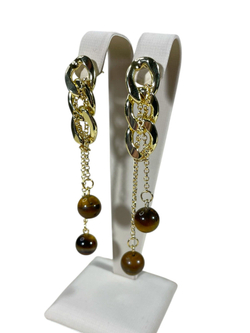 Серьги Цепь с подвесками