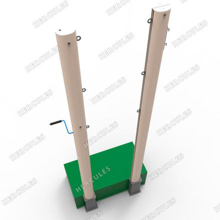 Профессиональные волейбольные стойки со скрытым механизмом натяжения сетки на стаканах