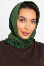 Косынка с отворотом (зелено-бежевая) КО18-23М LT Collection