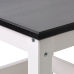 Табурет для кухни, 33х33х45, Одвар, деревянный, для кухни, сосна, белый/черный, IKEA