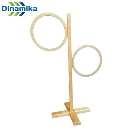 Стойка для метания мяча в два кольца (лак)