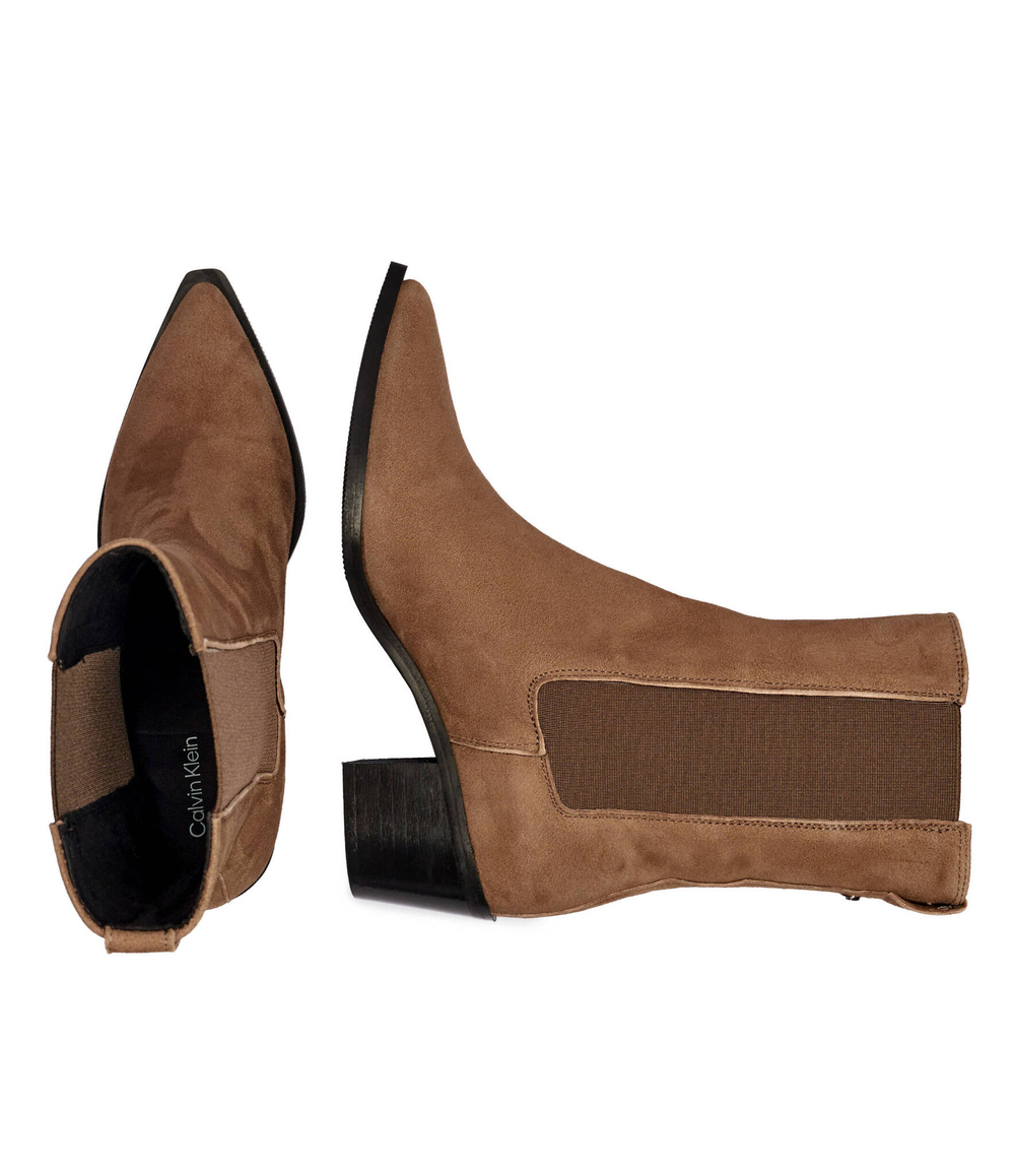 Кожаные ковбойки Calvin Klein - коричневый(HW0HW02316)
