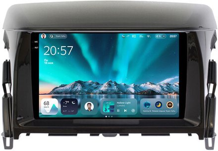 Магнитола для Mitsubishi Eclipse Cross (взамен 206х105мм ШГУ под козырьком) - Teyes CC4 монитор 9.2" 2K QLED на Android 14, Snapdragon 680, DSP, CarPlay, 4G SIM-слот