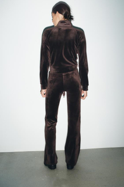 ZARA БАРХАТНЫЕ БРЮКИ, КОРИЧНЕВЫЙ