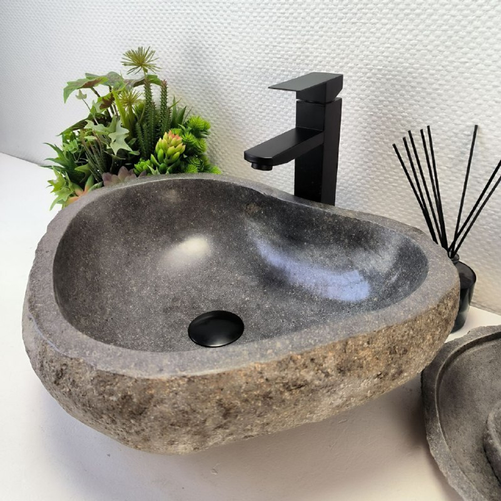 Раковина из речного камня RS-63553 (47*39*15) 0122