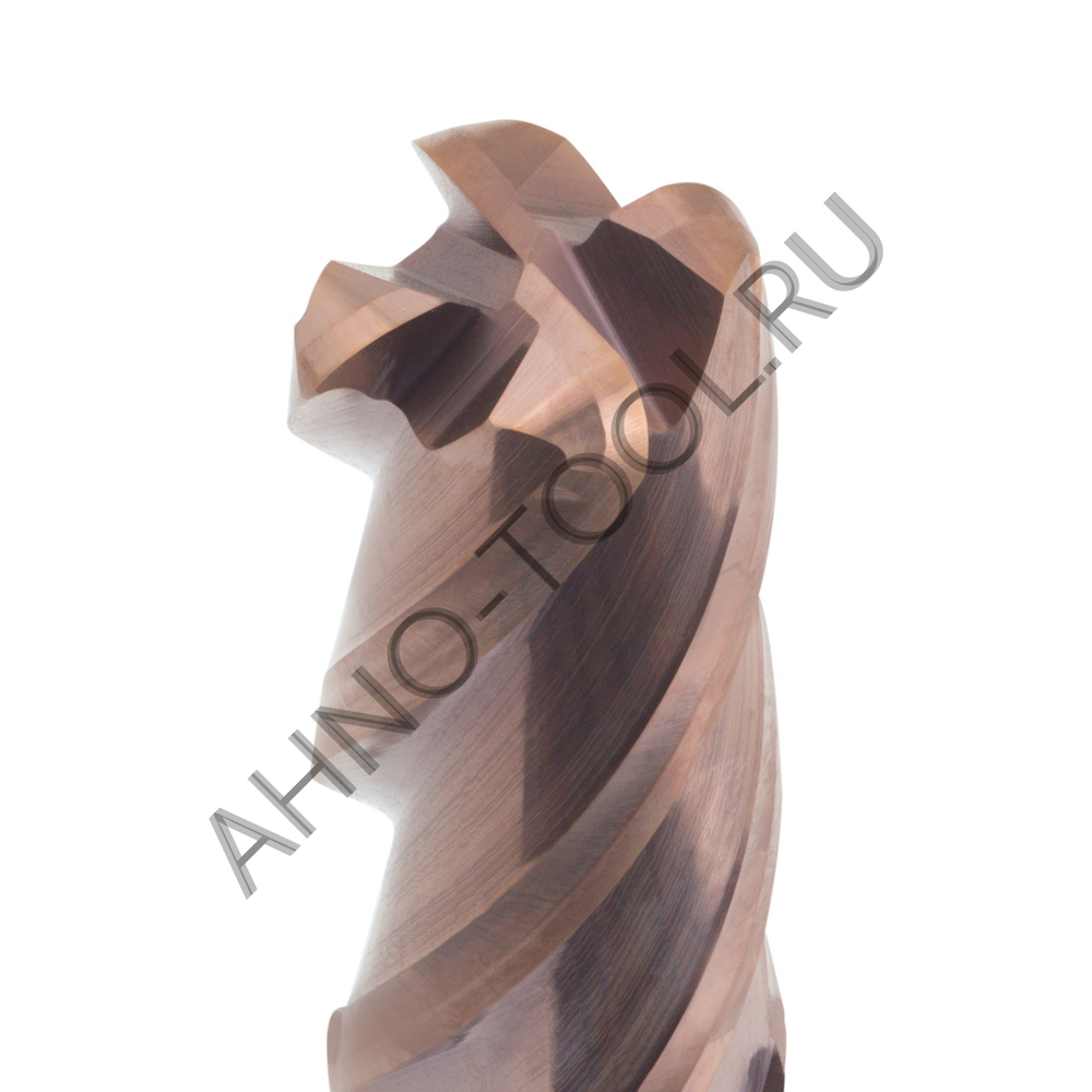 Фреза твердосплавная радиусная  10мм (L=75, l=25, хв=10) Z4 35° по стали, нержавеющей стали, чугуну,