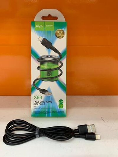 Кабель Lightning Hoco X83 (2.4A, 1m) black