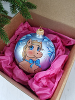 Шар стеклянный "малышка пони" ручная роспись