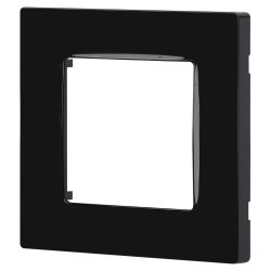 Рамка для розеток и выключателей ЭРА Серия 12 12-5201-06 на 1 пост, Классик, чёрный