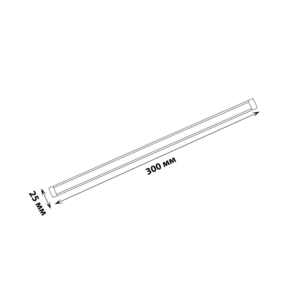 ULI-F48-3W-4500K SENSOR IP20 SILVER Светильник светодиодный для мебели. 300x25x9мм. 250Lm. ТМ Uniel