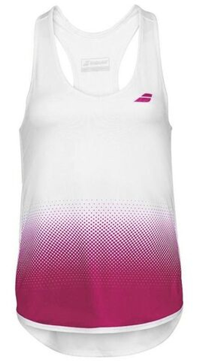 Женский топ теннисный Babolat Compete Tank Top Women - white/vivacious red