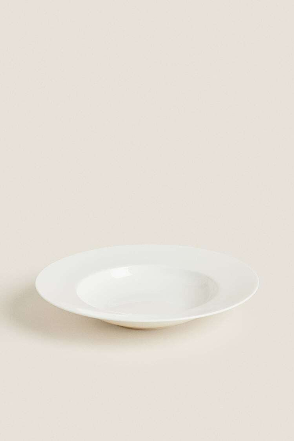 ZARA HOME ТОНКАЯ ФАРФОРОВАЯ ТАРЕЛКА ДЛЯ МАКАРОН, БЕЛЫЙ