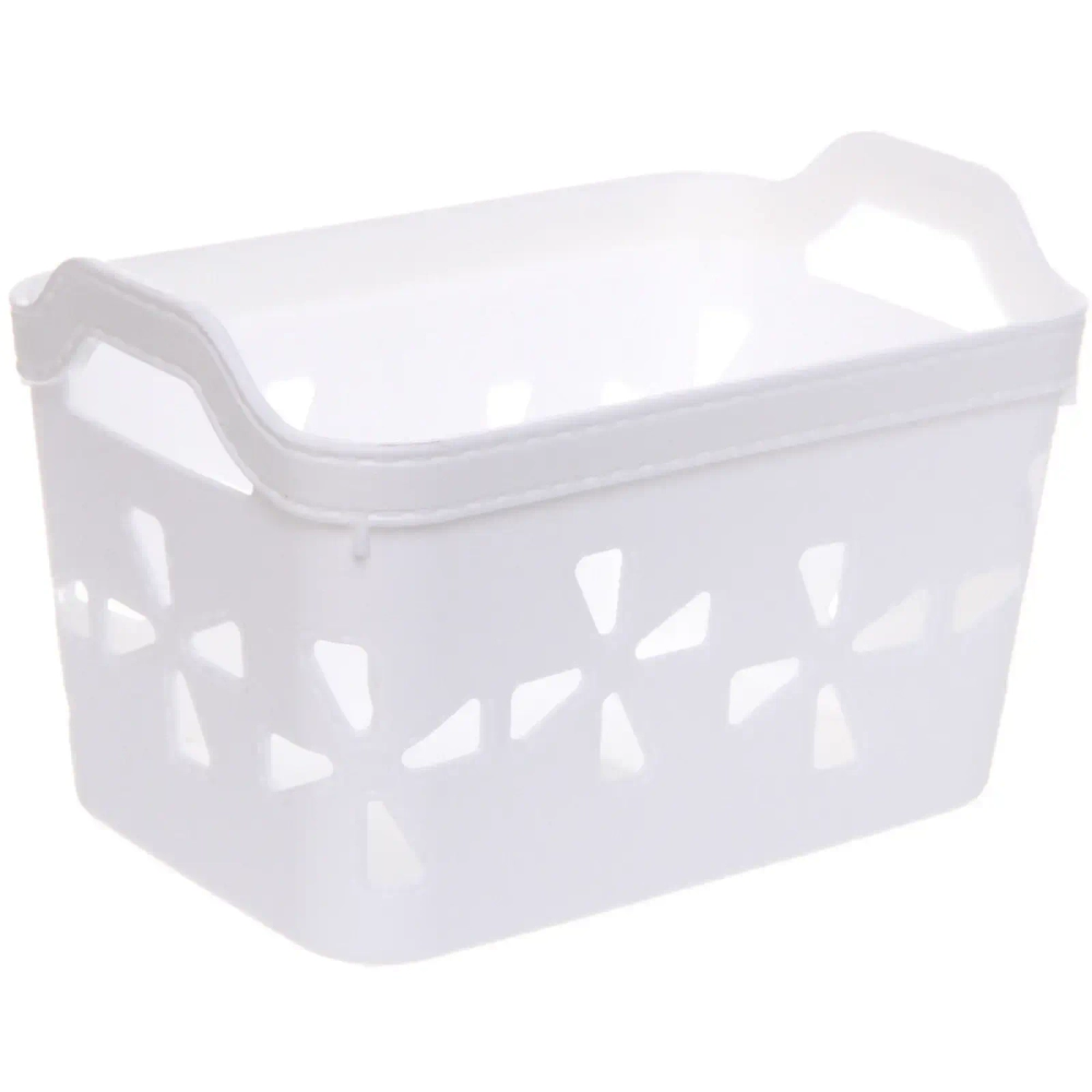 Корзина для хранения «БРУТТИ», цвет дымчатый белый, 18.5*12*12см (лейбл)