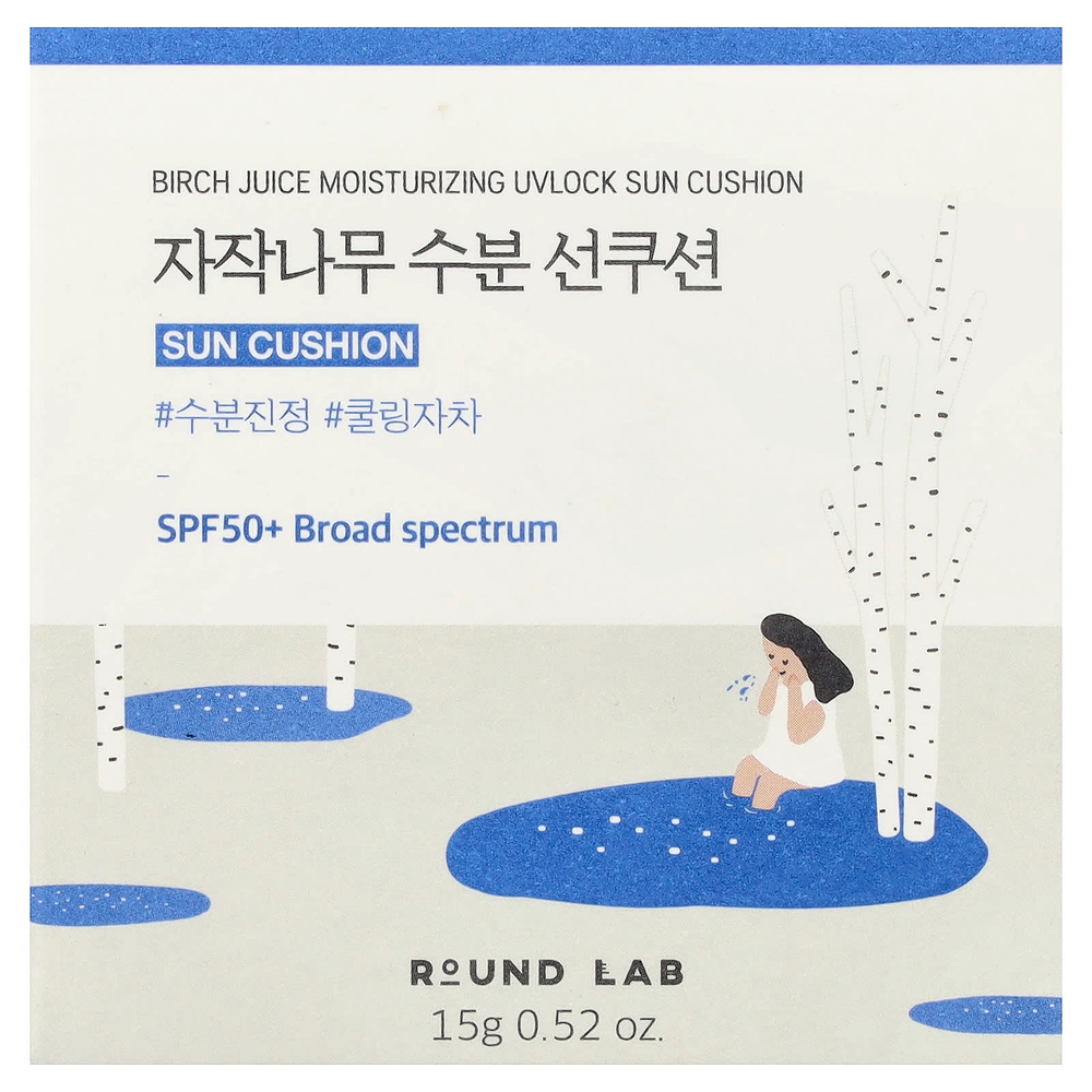 Round Lab, увлажняющее солнцезащитное средство с березовым соком, UVLock, SPF 50+, 15 г (0,52 унции)