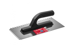 Гладилка Зубр Мастер 130x270мм, 8x8 мм, штукатурная зубчатая нержавеющая с пластиковой ручкой 08042-08