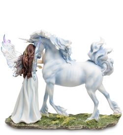 Veronese WS-249 Статуэтка «Ангел и Единорог» (Джоди Бергсма)