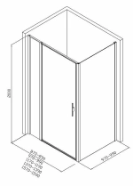 Душевой уголок Allen Brau Priority 120x100 3.31031.00 + 3.31046.00 прозрачный/хром