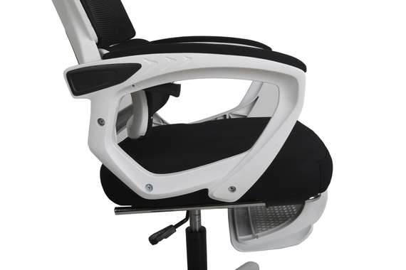 Кресло для руководителя Gramber С22 Сетка черная/Ткань черная/Белый