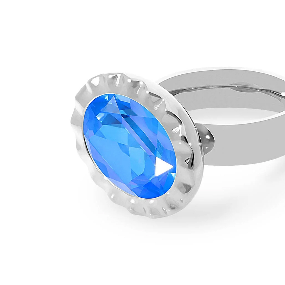 Кольцо Qudo TIVOLA UNICA big (S/P) Royal blue delite 54 688150