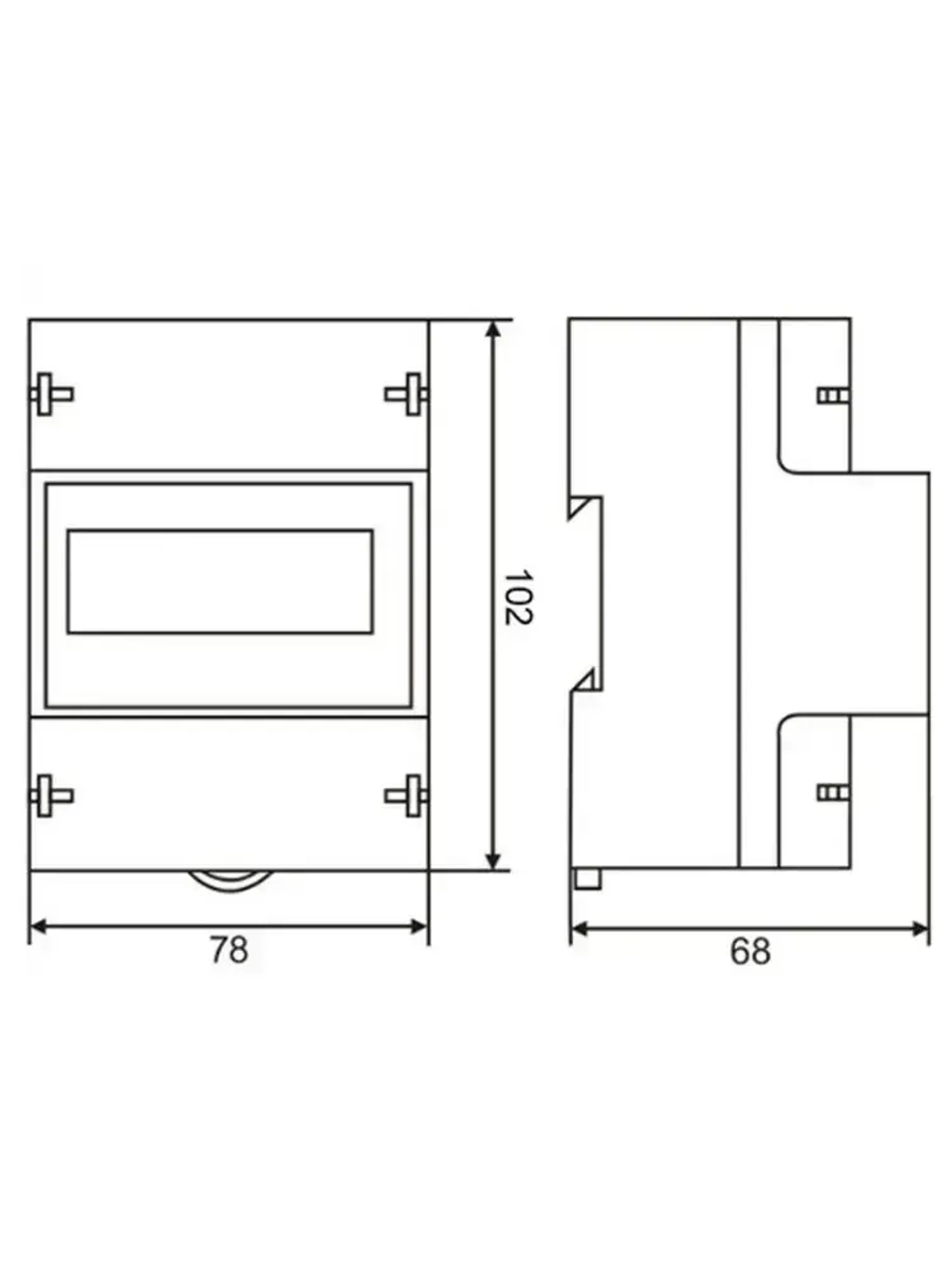 3-фазный 4-проводный счетчик энергии 220 / 380V 6-100A Энергопотребление Счетчик электросчетчик, с обратной подсказкой