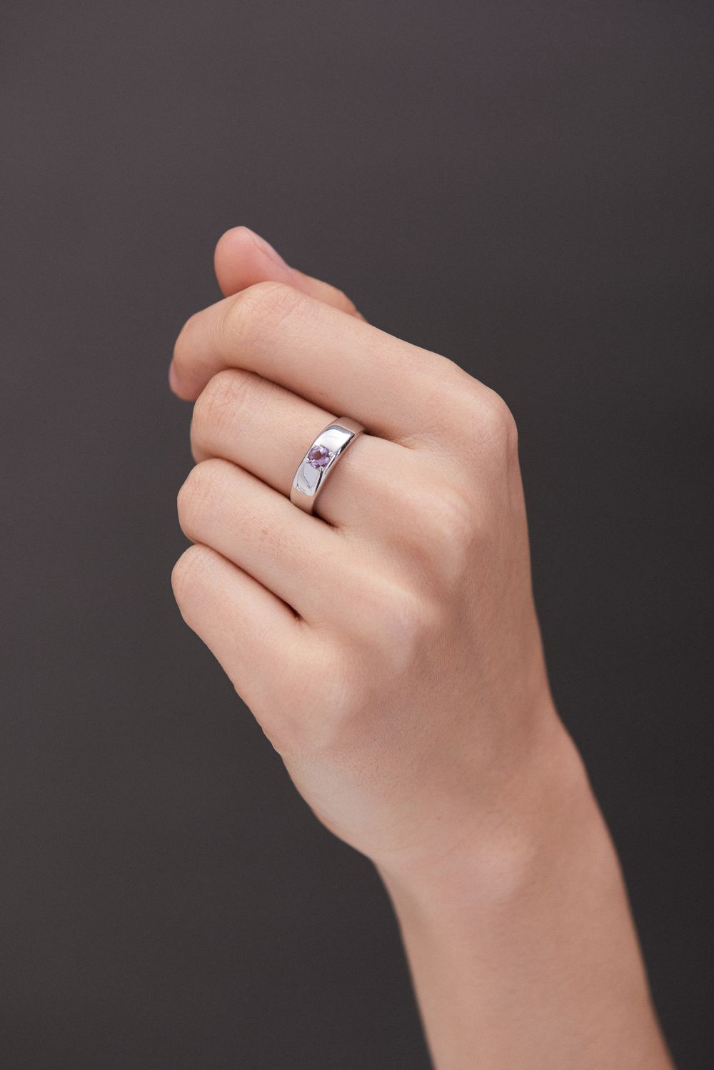 Кольцо Crystal Round с аметистом