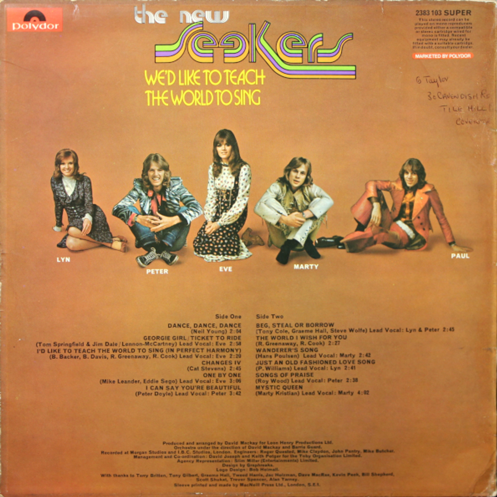 The New Seekers / We'd Like To Teach The World To Sing (LP)