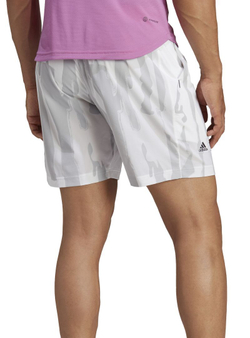 Мужские теннисные шорты Adidas New York Printed Short - white/halo silver
