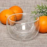 Салатник стеклянный «Хай-Тек» 10см 400мл с двойными стенками