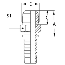 Фитинг DN 16 JIC (Ш) 7/8