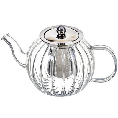 Чайник заварочный стекло,металл, 0.85 л, с ситечком, Y4-3834