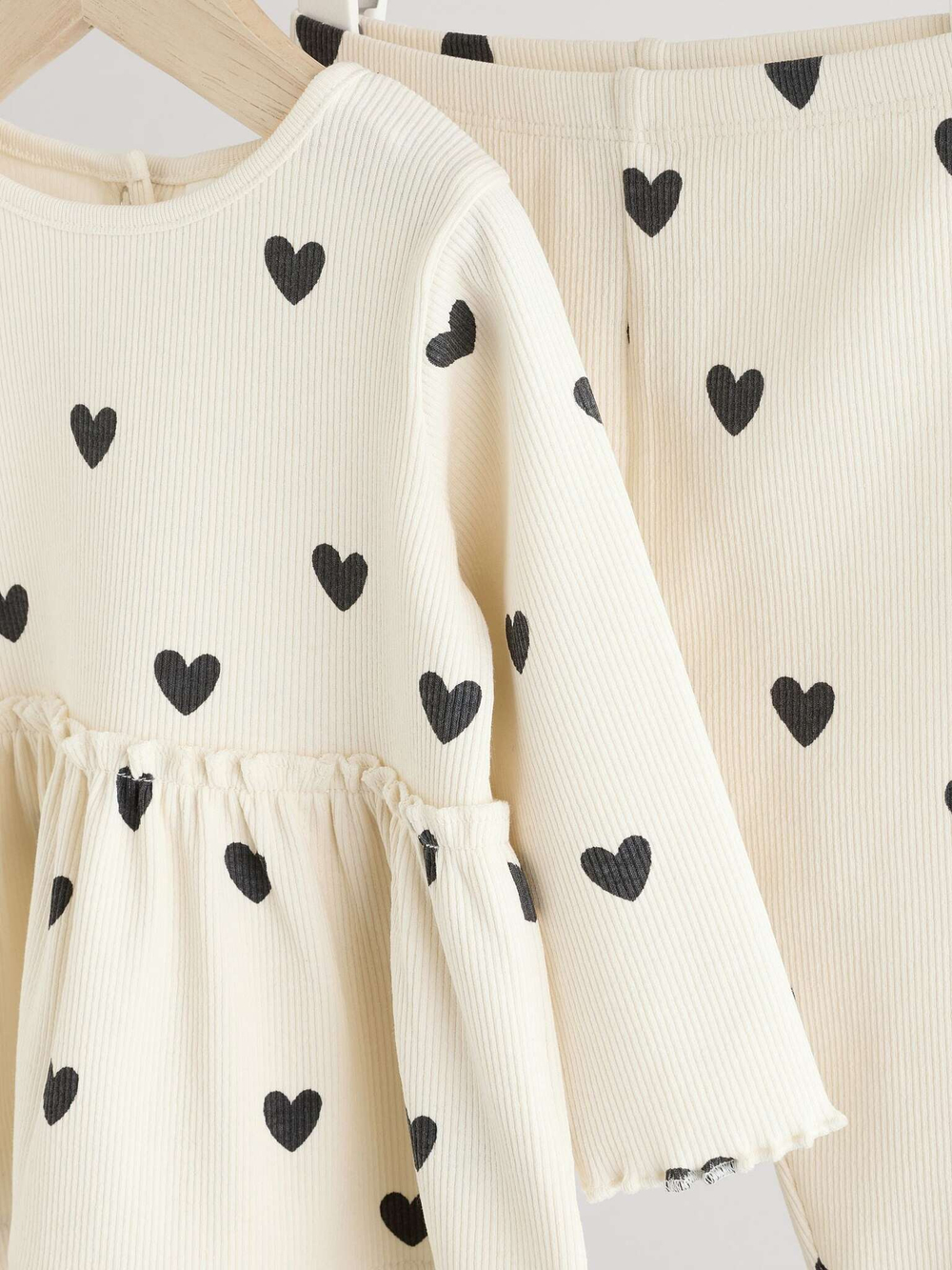 Лонгслив и легинсы в комплекте для малышей Next E66-478, Молочный