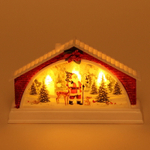 Сувенир с подсветкой «Домик с сказочными гостями» 15,5*4*9,5 см (работает от 2х батареек ААА)