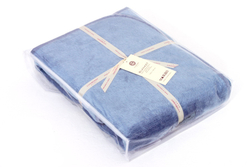 Элитный плед детский Silk голубой от Luxberry упаковка