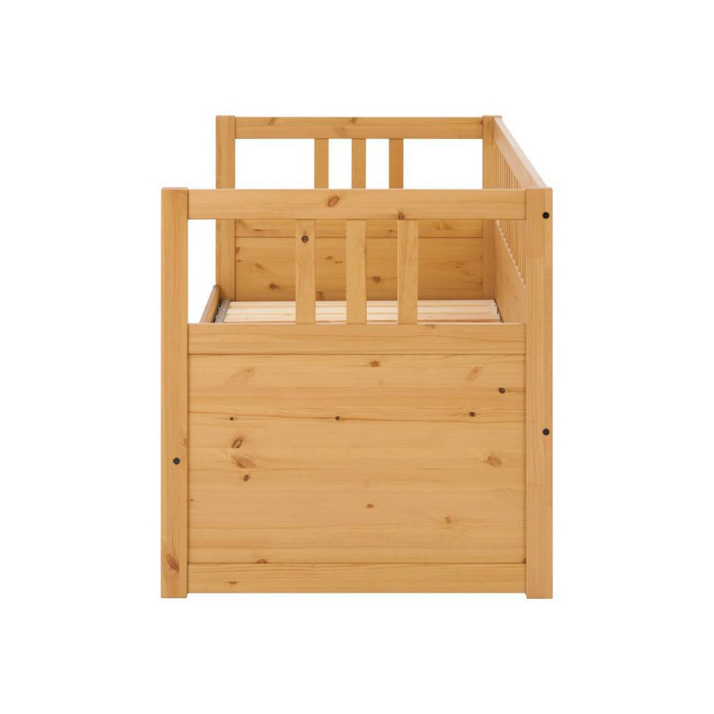 Кровать-кушетка раздвижная с ящиками, КЫМОР (HEMNES), 80х200 см, светло-коричневый