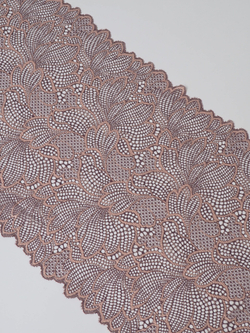 Эластичное кружево крокус с розовым ширина 22 см