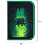 Пенал BRAUBERG, 1 отделение, 2 откидные планки, полиэстер, 21х14 см, "Digital spider", 273528