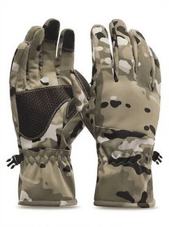 Утепленные тактические перчатки армейские на флисе Мультикам