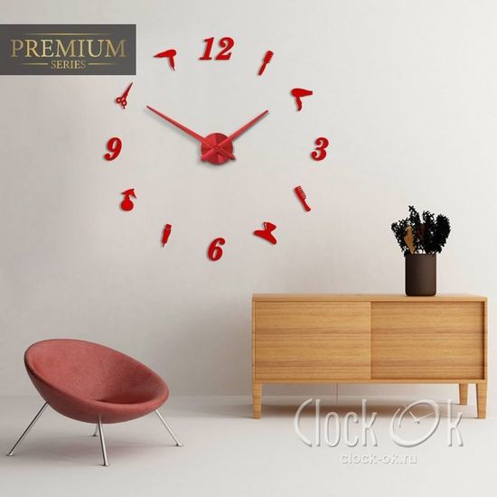 Настенные 3D часы Парикмахер