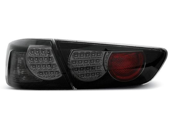 Задние фонари Mitsubishi Lancer 10 black smoke led