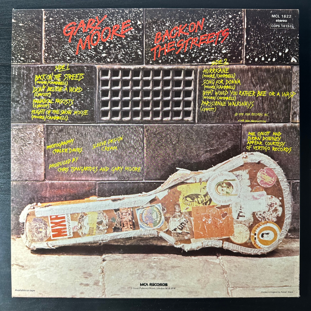 Gary Moore ‎– Back On The Streets (Англия 1981г.)