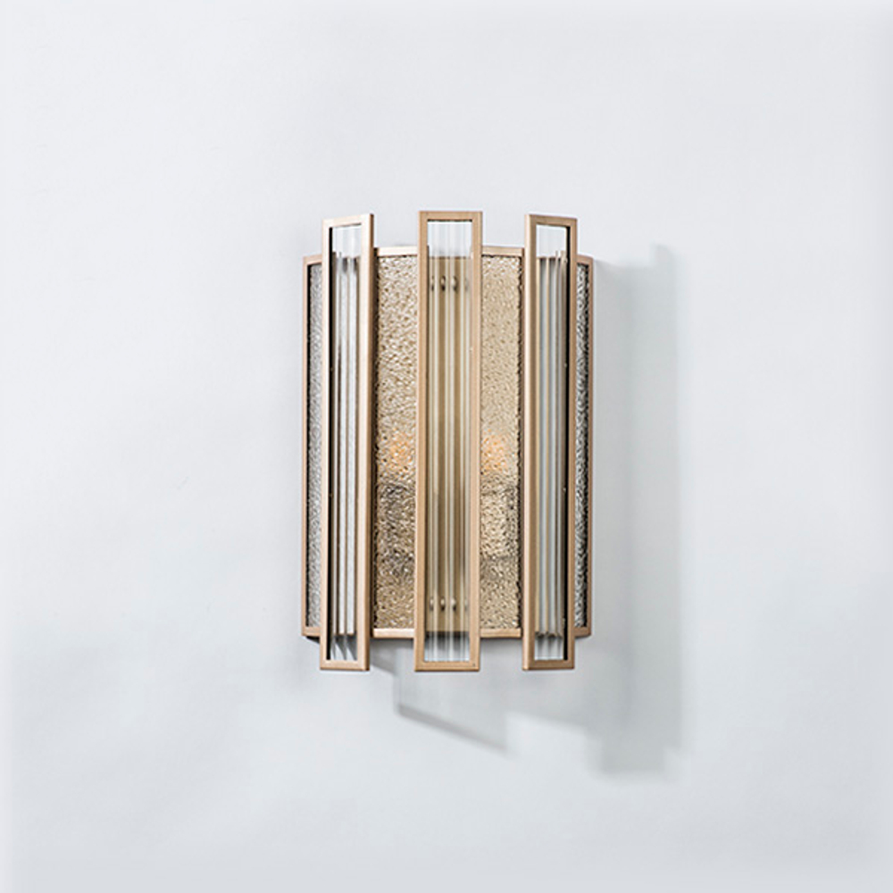 712622 Бра AGAVE 2х40W E14 ШАМПАНЬ/ПРОЗРАЧНЫЙ