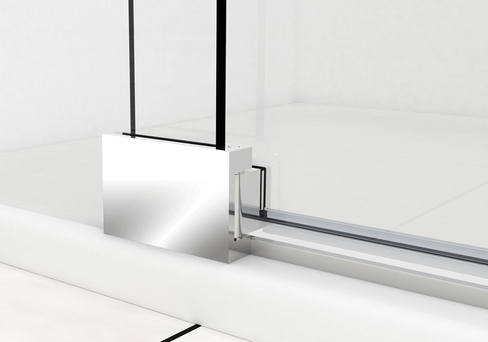 Душевая дверь Extra VDP-1E1011CGB, 1000/1100, черный, стекло тонированное